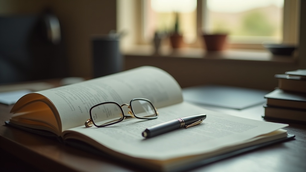 Open folder of insurance paperwork on a desk