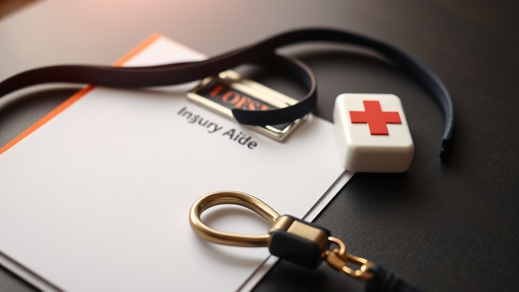 Text-free image of a dog leash, medical folder, and claim evidence on a clean desk.